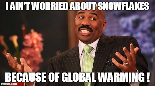 Steve Harvey Meme | I AIN'T WORRIED ABOUT SNOWFLAKES BECAUSE OF GLOBAL WARMING ! | image tagged in memes,steve harvey | made w/ Imgflip meme maker