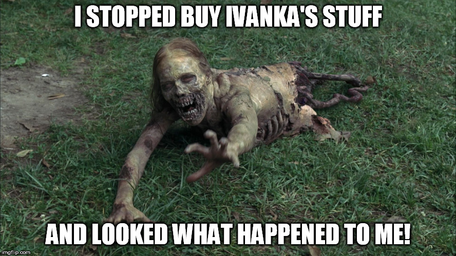 I STOPPED BUY IVANKA'S STUFF; AND LOOKED WHAT HAPPENED TO ME! | image tagged in kellyanne conway | made w/ Imgflip meme maker