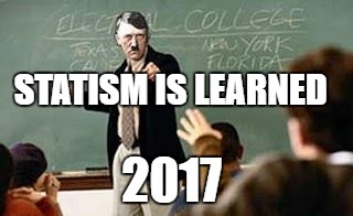 Grammar Nazi Teacher | STATISM IS LEARNED; 2017 | image tagged in grammar nazi teacher | made w/ Imgflip meme maker