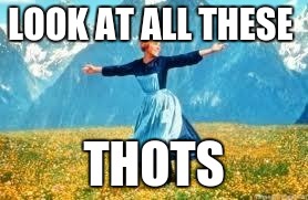 Look At All These | LOOK AT ALL THESE; THOTS | image tagged in memes,look at all these | made w/ Imgflip meme maker