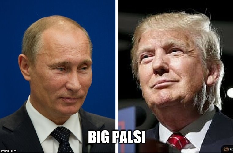 big pals | BIG PALS! | image tagged in donald trump,vladimir putin,besties trump and putin,politics,american politics,russia | made w/ Imgflip meme maker