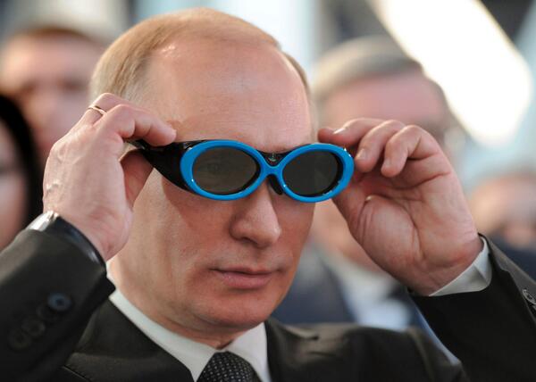 Putin goggles Blank Meme Template