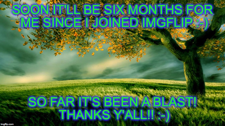 So Far It's Been A Whole Lotta Fun :-) | SOON IT'LL BE SIX MONTHS FOR ME SINCE I JOINED IMGFLIP :-); SO FAR IT'S BEEN A BLAST! THANKS Y'ALL!! :-) | image tagged in - | made w/ Imgflip meme maker