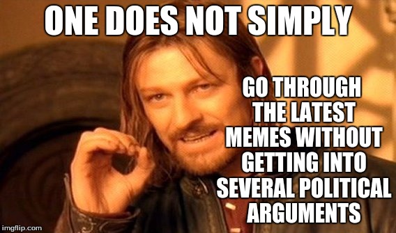 My Struggle | GO THROUGH THE LATEST MEMES WITHOUT GETTING INTO SEVERAL POLITICAL ARGUMENTS; ONE DOES NOT SIMPLY | image tagged in memes,one does not simply,hitler,politics,libtards,college liberal | made w/ Imgflip meme maker