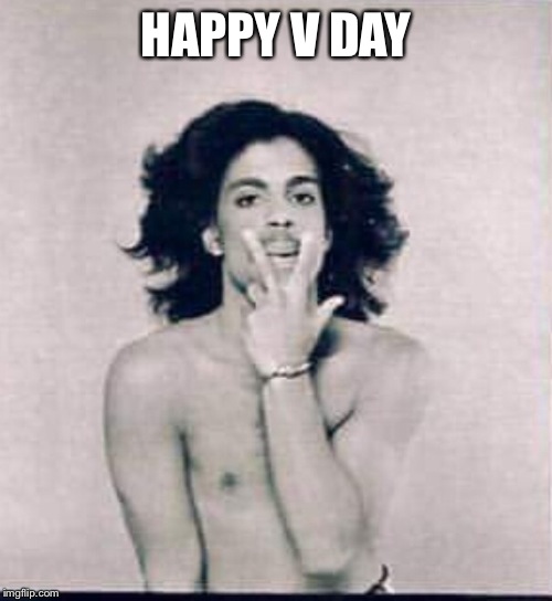 HAPPY V DAY | image tagged in prince,love,valentine's day,valentines | made w/ Imgflip meme maker