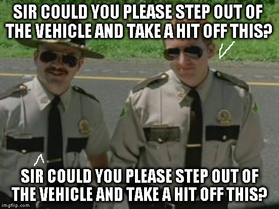SIR COULD YOU PLEASE STEP OUT OF THE VEHICLE AND TAKE A HIT OFF THIS? SIR COULD YOU PLEASE STEP OUT OF THE VEHICLE AND TAKE A HIT OFF THIS? | made w/ Imgflip meme maker
