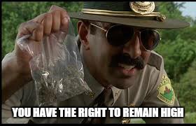 YOU HAVE THE RIGHT TO REMAIN HIGH | made w/ Imgflip meme maker