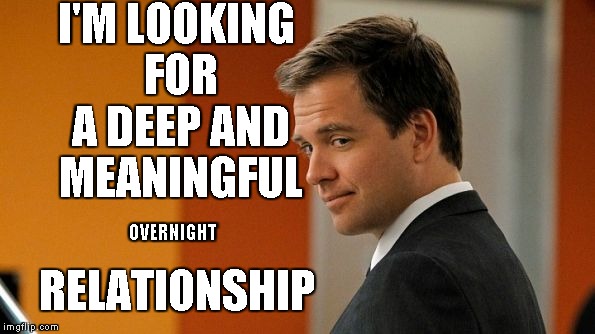 Happy Valentine's Day, Ladies! | I'M LOOKING FOR A DEEP AND MEANINGFUL; OVERNIGHT; RELATIONSHIP | image tagged in suave ncis guy,memes,valentine's day | made w/ Imgflip meme maker
