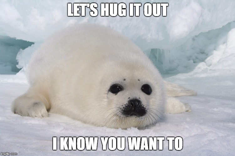 LET'S HUG IT OUT; I KNOW YOU WANT TO | made w/ Imgflip meme maker