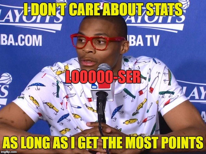 I DON'T CARE ABOUT STATS AS LONG AS I GET THE MOST POINTS LOOOOO-SER | made w/ Imgflip meme maker