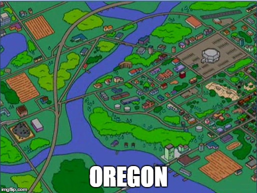 OREGON | image tagged in the simpsons,springfield,oregon,memes,usa | made w/ Imgflip meme maker