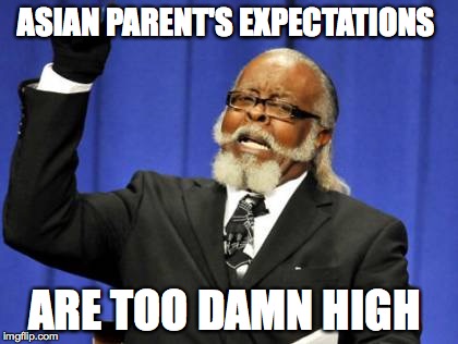 Too Damn High Meme | ASIAN PARENT'S EXPECTATIONS; ARE TOO DAMN HIGH | image tagged in memes,too damn high | made w/ Imgflip meme maker