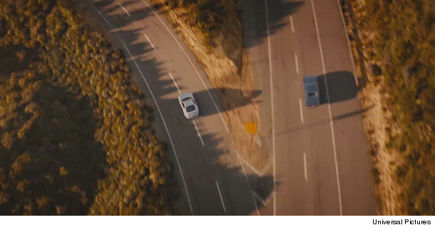 Two roads and two cars divided, final scene fast and furios 7 Blank Meme Template