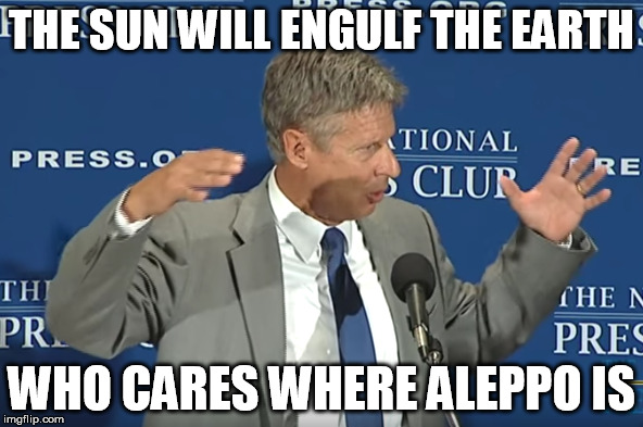 THE SUN WILL ENGULF THE EARTH; WHO CARES WHERE ALEPPO IS | made w/ Imgflip meme maker