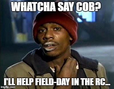 WHATCHA SAY COB? I'LL HELP FIELD-DAY IN THE RC... | image tagged in reactor,crack,tyrone,cob | made w/ Imgflip meme maker