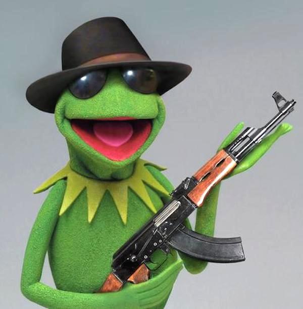Kermit The Frog Gangster Blank Meme Template