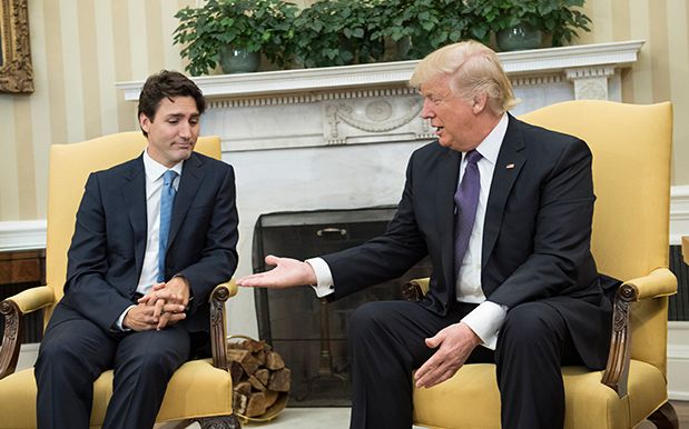 High Quality Trump Trudeau Blank Meme Template