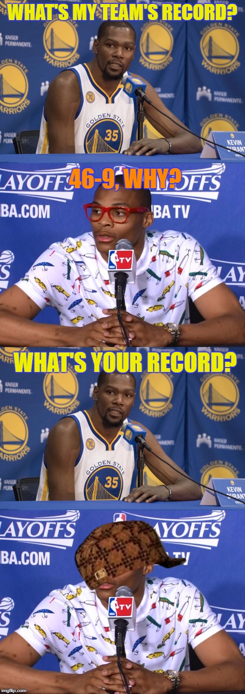 WHAT'S MY TEAM'S RECORD? WHAT'S YOUR RECORD? 46-9, WHY? | made w/ Imgflip meme maker