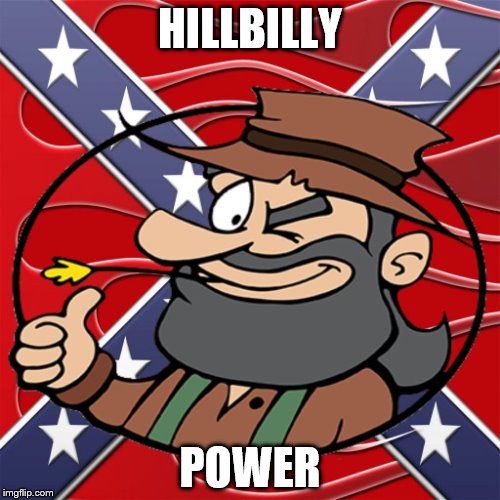 confederate hillbilly | HILLBILLY; POWER | image tagged in confederate hillbilly | made w/ Imgflip meme maker