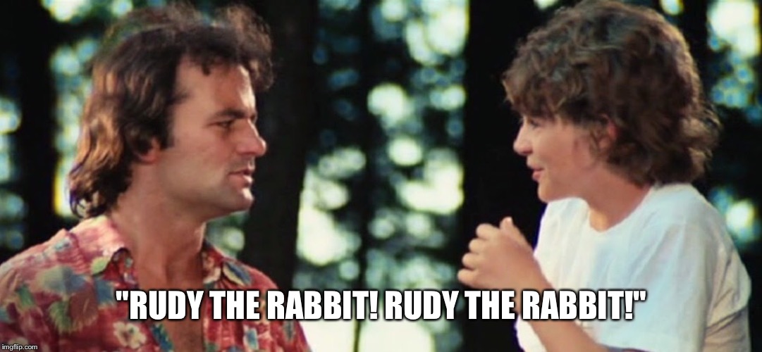 "RUDY THE RABBIT! RUDY THE RABBIT!" | made w/ Imgflip meme maker