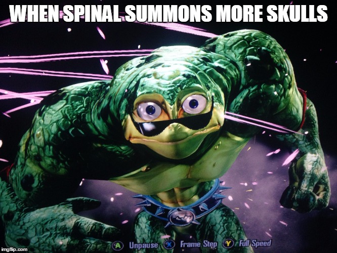Rash Messed Up | WHEN SPINAL SUMMONS MORE SKULLS | image tagged in rash messed up | made w/ Imgflip meme maker