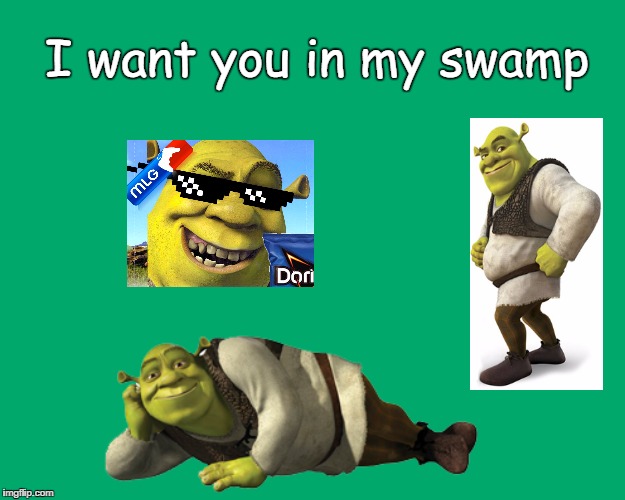 Shrek the Seducer | I want you in my swamp | image tagged in shrek,valentine's day | made w/ Imgflip meme maker