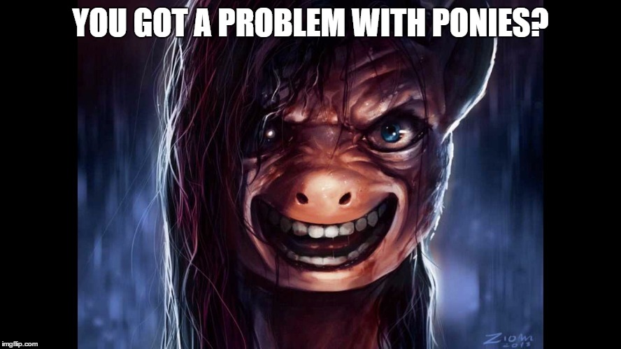 YOU GOT A PROBLEM WITH PONIES? | made w/ Imgflip meme maker