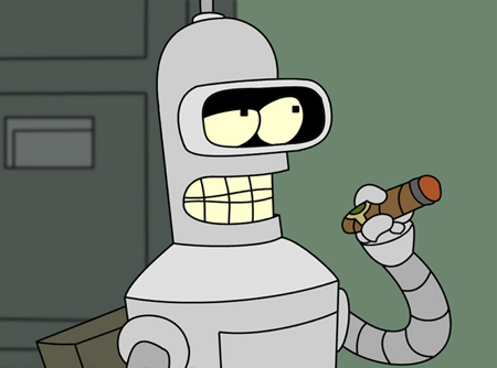 Bender Cigar Blank Meme Template