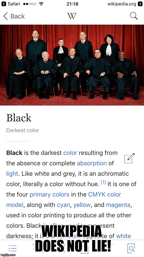 WIKIPEDIA DOES NOT LIE! | made w/ Imgflip meme maker