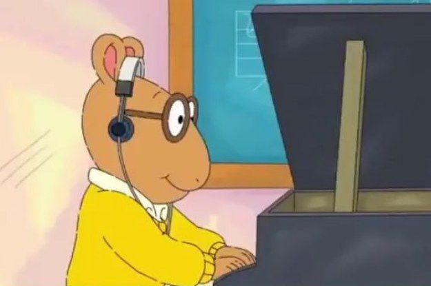 High Quality Arthur Headphones Blank Meme Template