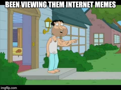 BEEN VIEWING THEM INTERNET MEMES | image tagged in quagmire | made w/ Imgflip meme maker