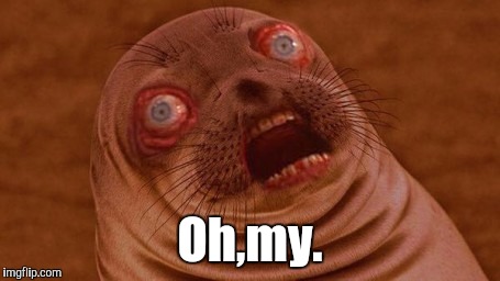 Surprised Seal | Oh,my. | image tagged in surprised seal | made w/ Imgflip meme maker