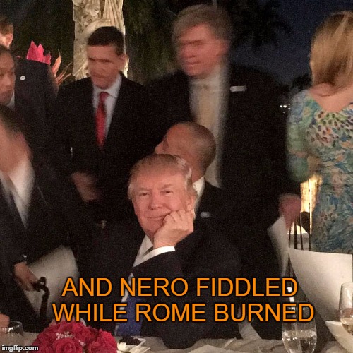 Nero | AND NERO FIDDLED WHILE ROME BURNED | image tagged in trump,potus45,insane | made w/ Imgflip meme maker