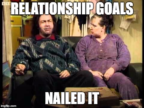 Relationship Goals | RELATIONSHIP GOALS; NAILED IT | image tagged in wheres my pizza,fit,love,funny | made w/ Imgflip meme maker