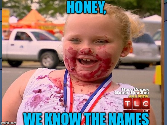 HONEY, WE KNOW THE NAMES | made w/ Imgflip meme maker