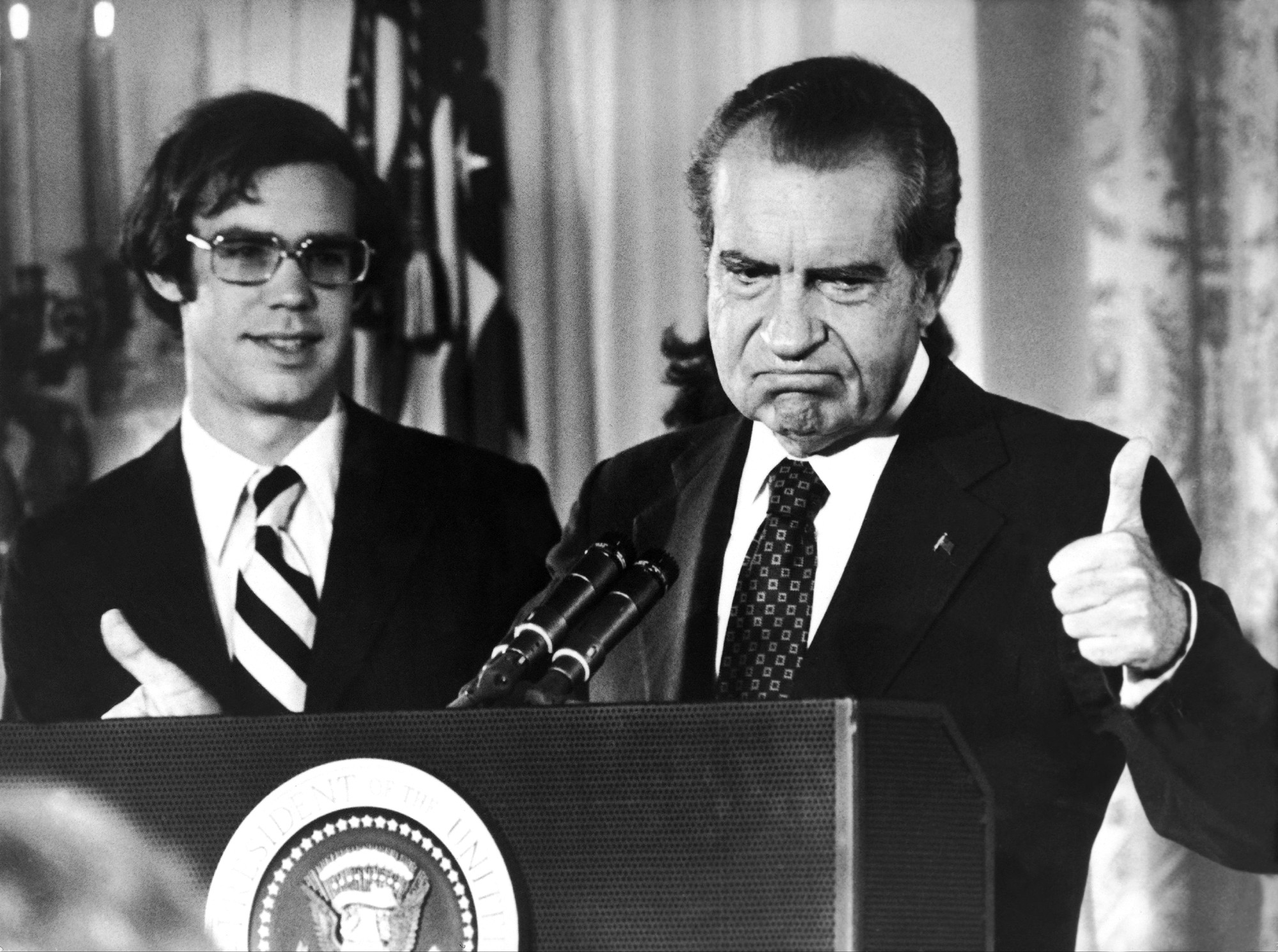 Nixon thumbs up Blank Meme Template