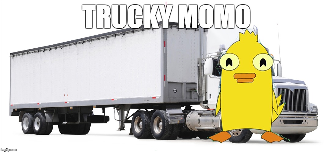 TRUCKY MOMO | image tagged in truck,duck,memes | made w/ Imgflip meme maker