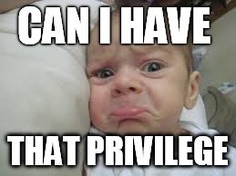 CAN I HAVE; THAT PRIVILEGE | image tagged in cry baby | made w/ Imgflip meme maker