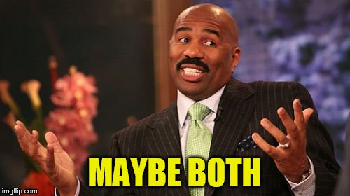 MAYBE BOTH | image tagged in memes,steve harvey | made w/ Imgflip meme maker