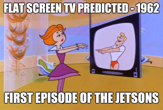 They were ahead of their time. Cartoon week. A JuicyDeath1025 event | FLAT SCREEN TV PREDICTED - 1962; FIRST EPISODE OF THE JETSONS | image tagged in jane jetson flat screen tv,cartoon week,juicydeath1025 | made w/ Imgflip meme maker