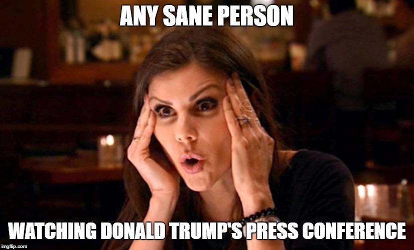 American Psycho | ANY SANE PERSON; WATCHING DONALD TRUMP'S PRESS CONFERENCE | image tagged in donald trump,trump,trump putin,trump lies,crazy trump,impeach trump | made w/ Imgflip meme maker