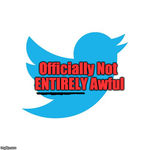 Twitter birds says | Officially Not ENTIRELY Awful | image tagged in twitter birds says | made w/ Imgflip meme maker