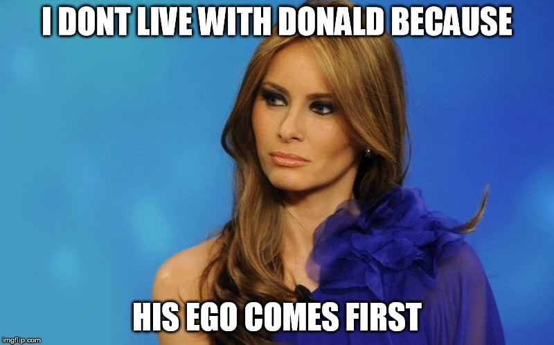 I DONT LIVE WITH DONALD BECAUSE; HIS EGO COMES FIRST | image tagged in i dont live with my husband because | made w/ Imgflip meme maker