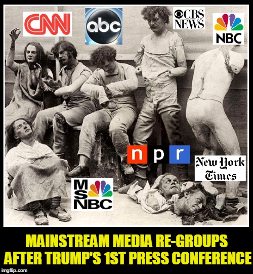 HEADLINE: Fake News Pays Price | MAINSTREAM MEDIA RE-GROUPS AFTER TRUMP'S 1ST PRESS CONFERENCE | image tagged in mainstream media,vince vance,cnn,msnbc,trump blasts news media,fake news | made w/ Imgflip meme maker