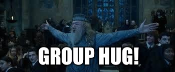 Harry Potter | GROUP HUG! | image tagged in harry potter | made w/ Imgflip meme maker