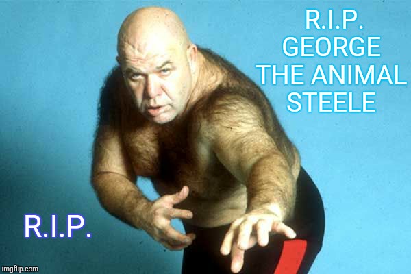 R.I.P. GEORGE THE ANIMAL STEELE; R.I.P. | made w/ Imgflip meme maker