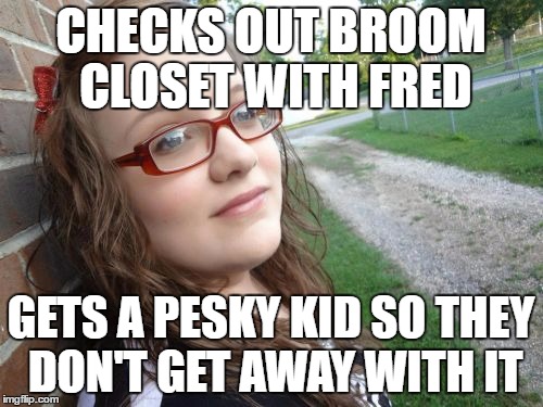 CHECKS OUT BROOM CLOSET WITH FRED GETS A PESKY KID SO THEY DON'T GET AWAY WITH IT | made w/ Imgflip meme maker