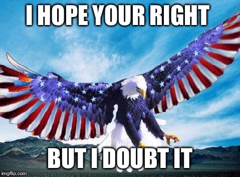 Freedom eagle | I HOPE YOUR RIGHT BUT I DOUBT IT | image tagged in freedom eagle | made w/ Imgflip meme maker