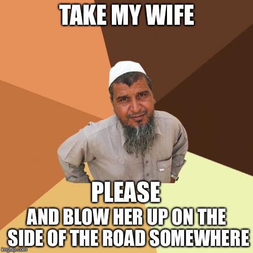 TAKE MY WIFE AND BLOW HER UP ON THE SIDE OF THE ROAD SOMEWHERE PLEASE | made w/ Imgflip meme maker