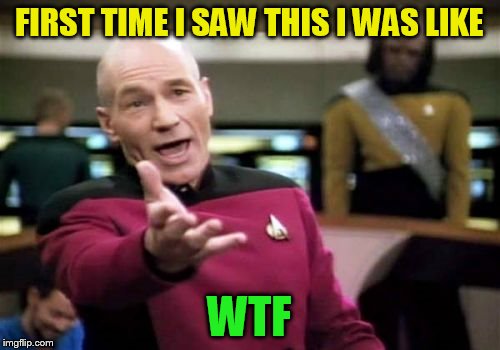 Picard Wtf Meme | FIRST TIME I SAW THIS I WAS LIKE WTF | image tagged in memes,picard wtf | made w/ Imgflip meme maker